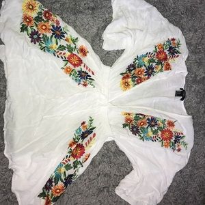 White embroidered dress